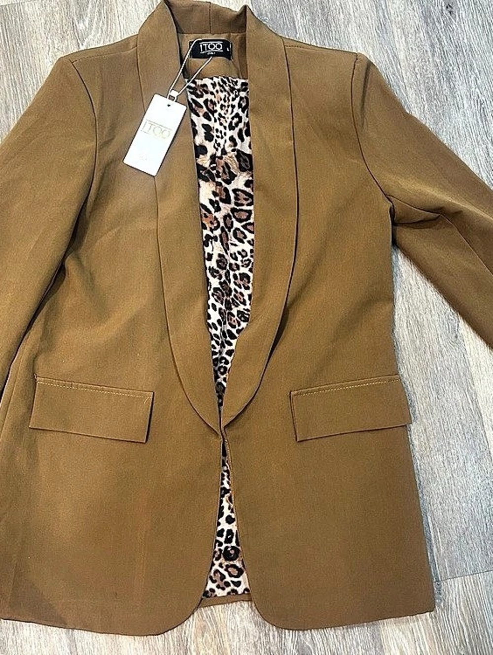 ITOO Leopard Print Blazer in Brown Size Small NWT